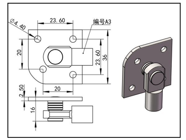 扁接方型底座